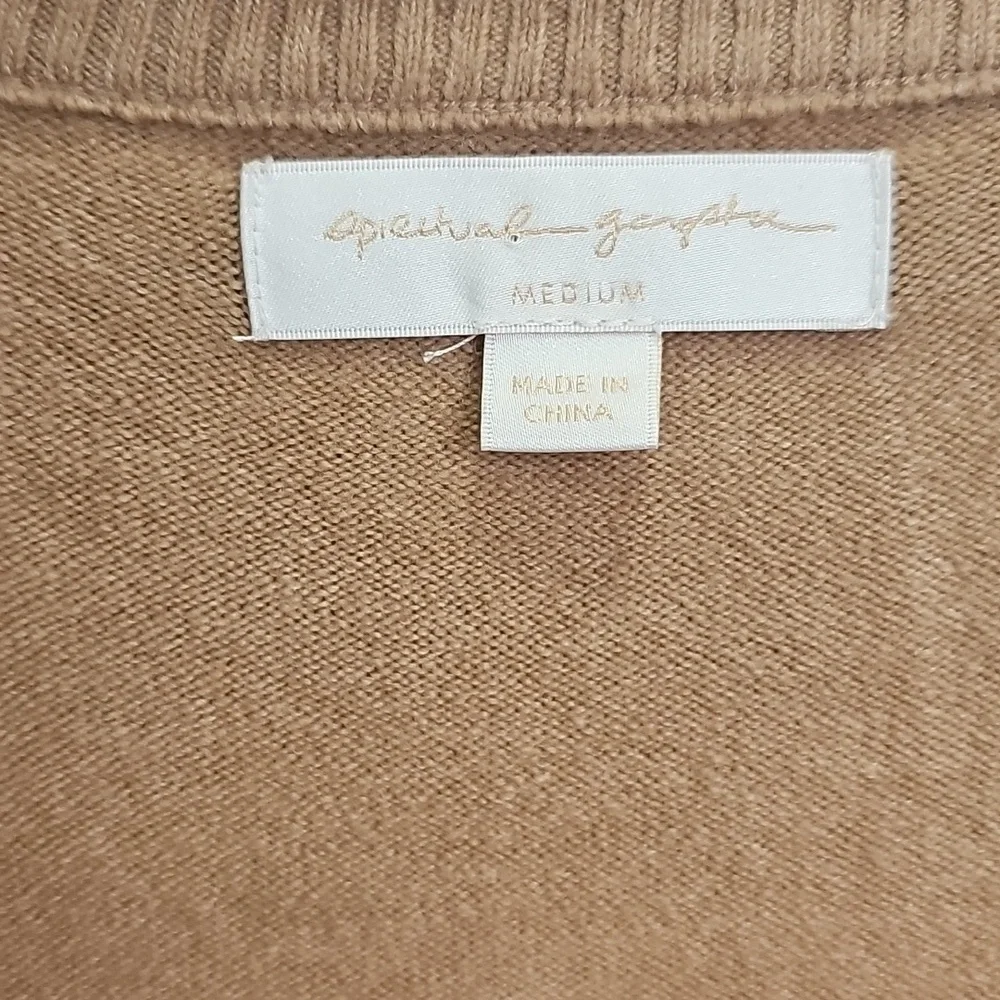 Spiritual Gangster Camel Sweater long Sleeve romper Size M NWT - Picture 4 of 8